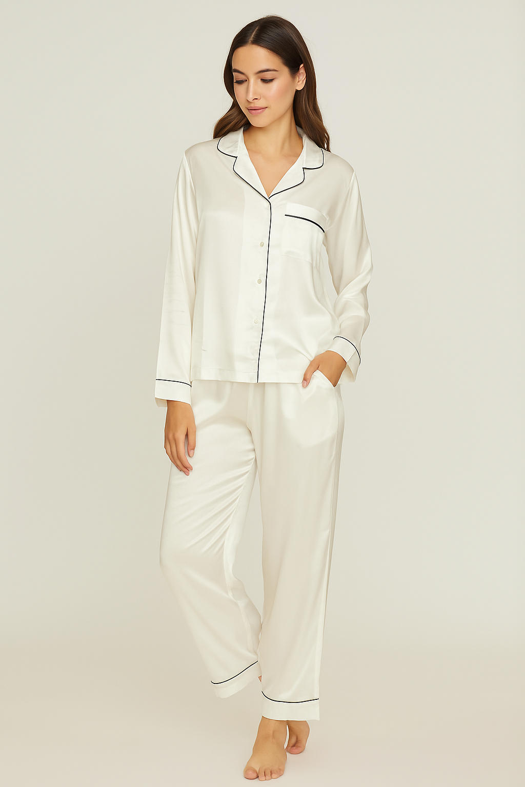White elegant Night Suit